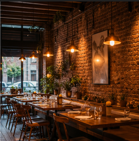 Warm dining room